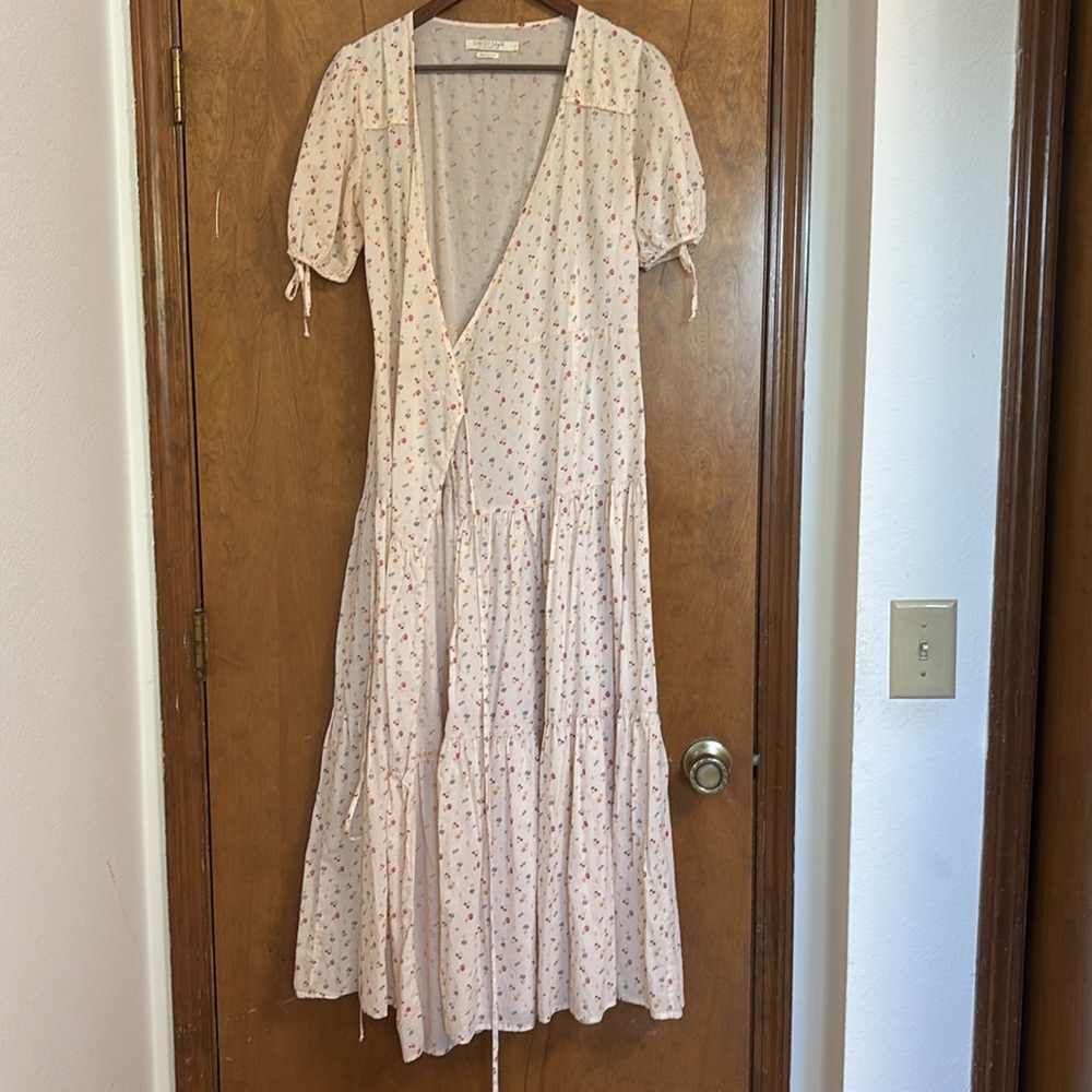 Christy Dawn The Augusta Dress Carnelian Aster Garden wrap floral cotton maxi - Picture 4 of 16
